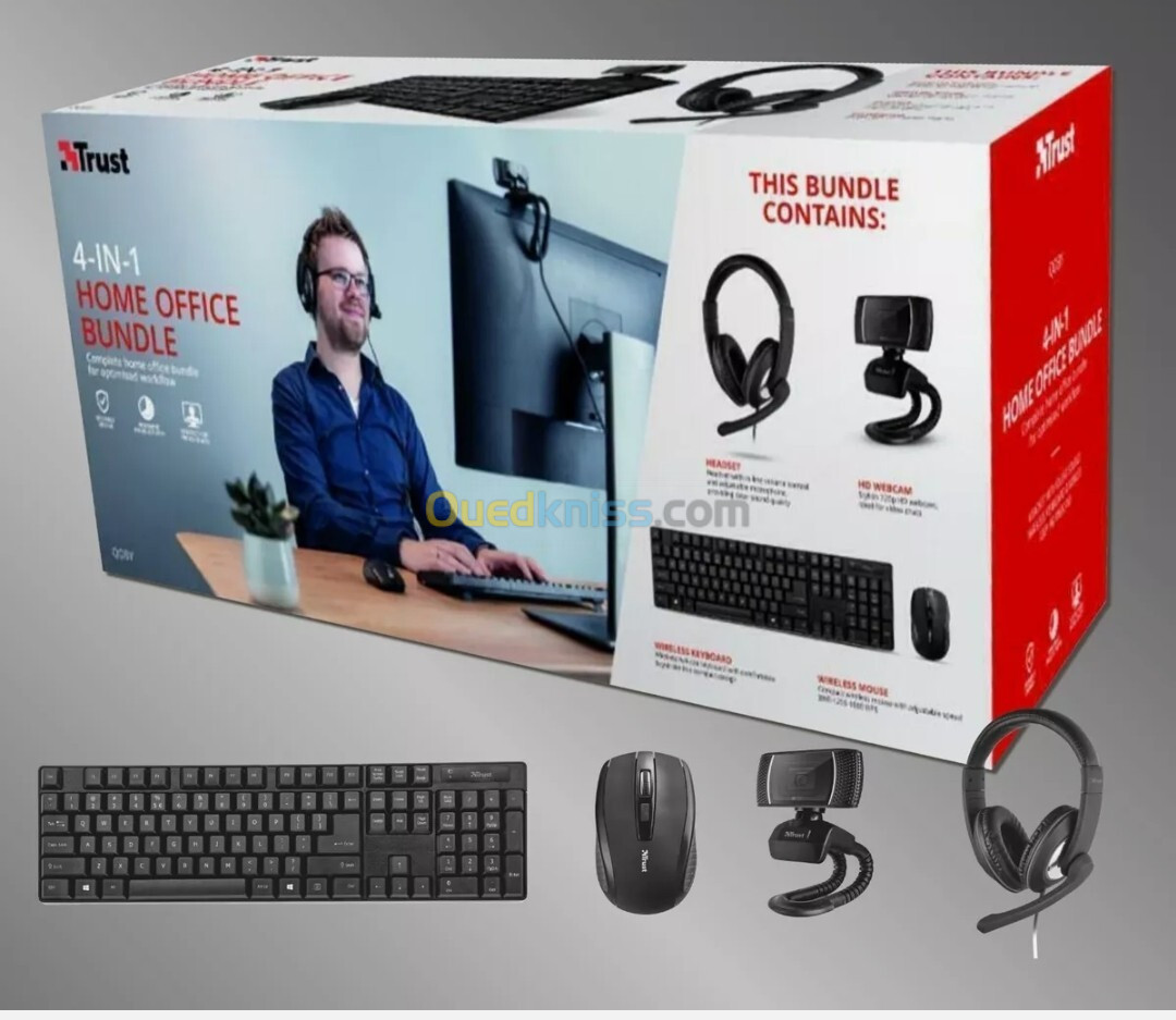 Clavier et souris et casque+ webcam 