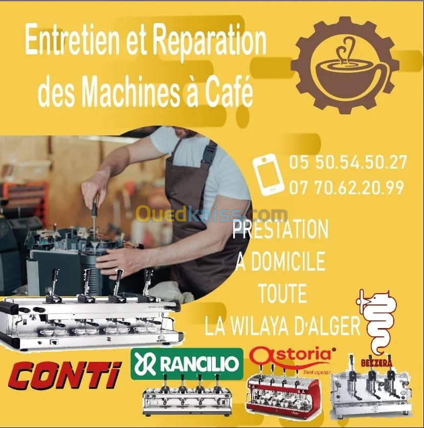   Entretien Et Réparation De Machine À Café CONTI, RANCILIO, BEZZERA, ASTORIA