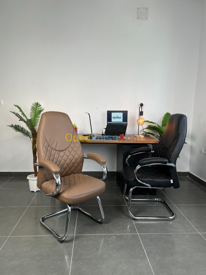 Chaise De Bureau fauteuil LOSANGE Simili Cuir Skaï, Marque MOBIX DZ