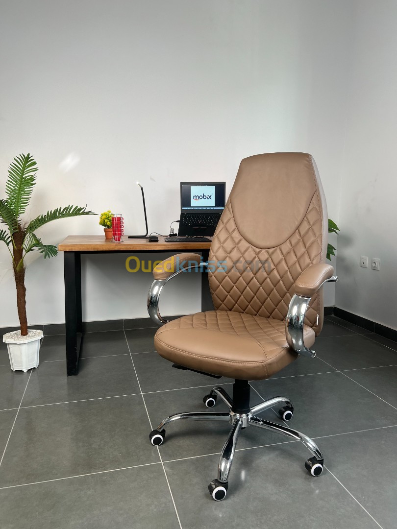 Fauteuil De Bureau PDG Chaise LOSANGE en simili cuir (skaï), Marque MOBIX DZ