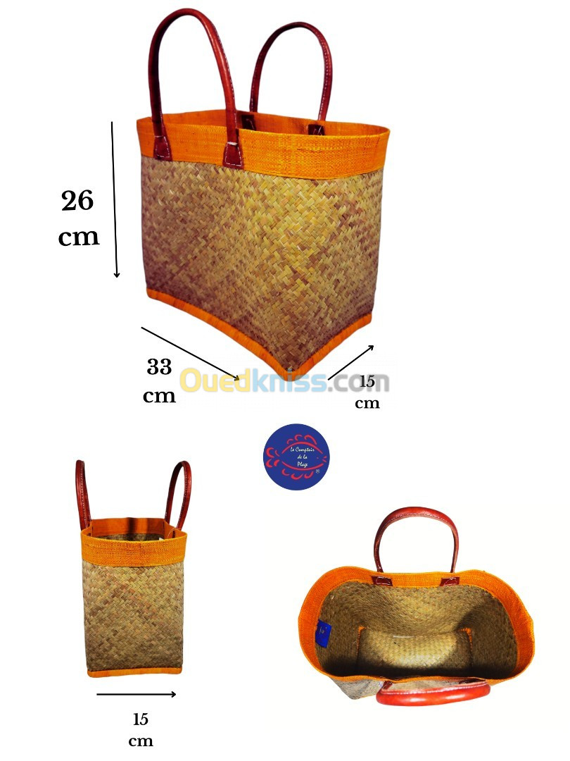 lote de cestas capazos hechos en francia varios colores y 3 tamaños venta al por mayor 