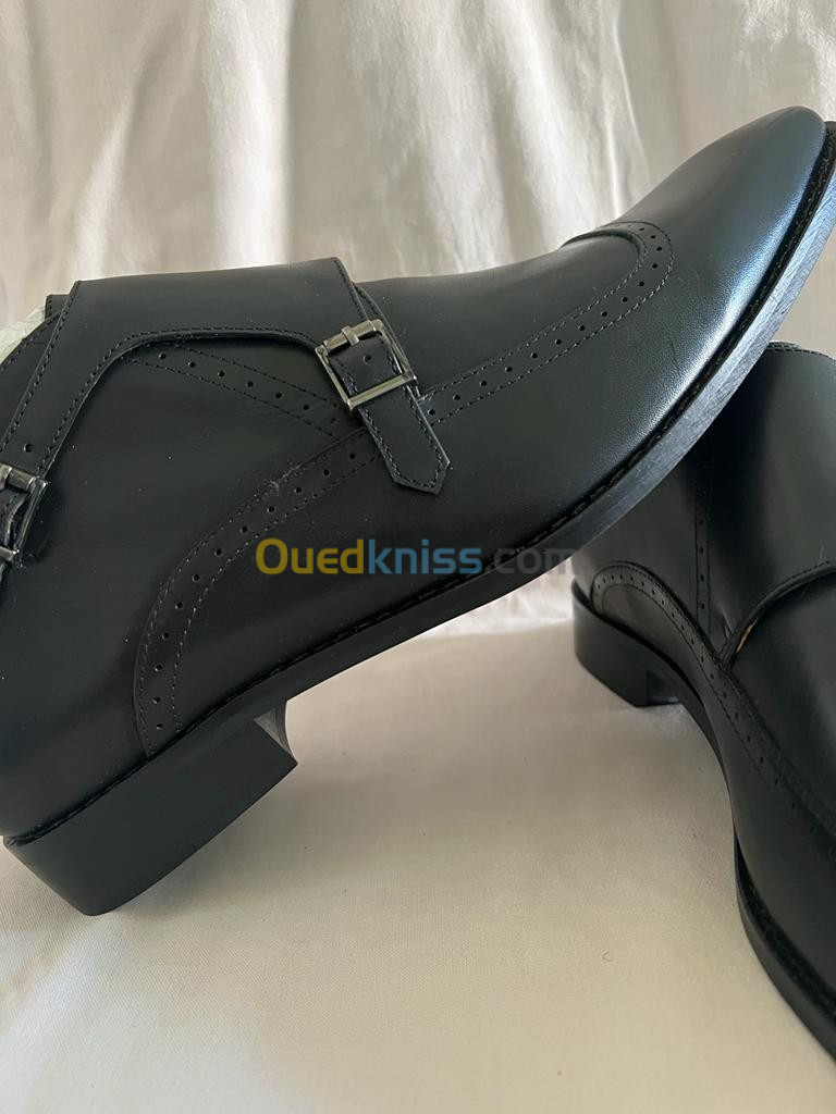 Pierre cardn - derbies cuir noir original 