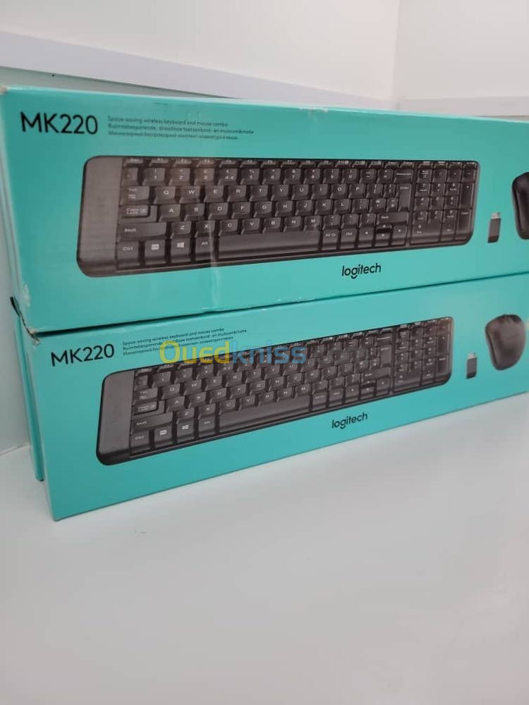 Clavier Souris Logitech Sans Fil Mk220 Qwerty