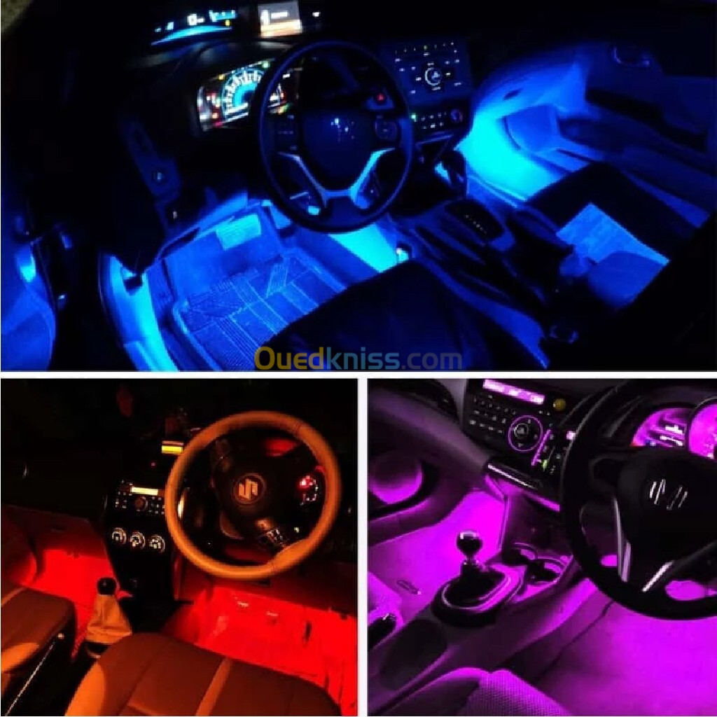 مجموعة أضواء السيارة للتزيين (Car Atmosphere Light Multi-color Kit Decoration)