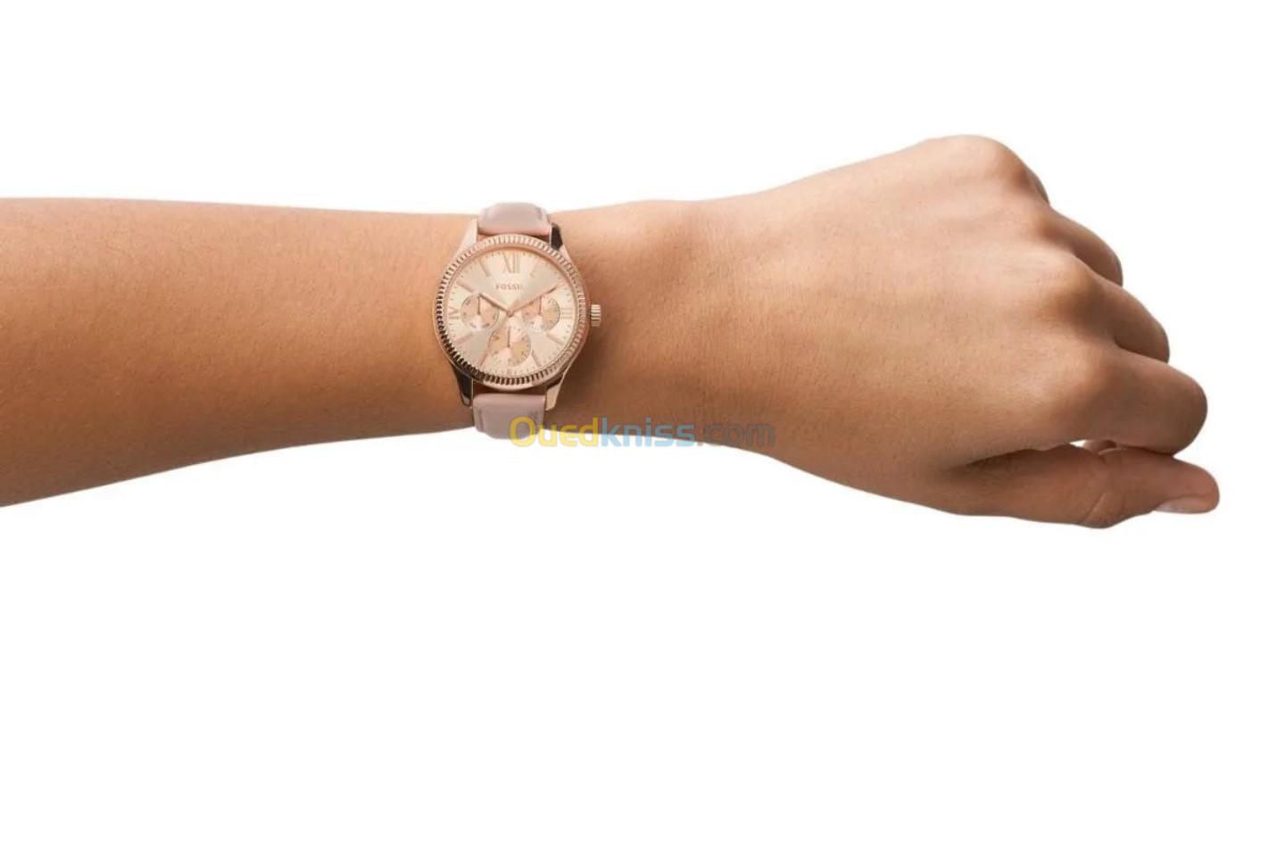 Fossil- montre pour femme rose clair