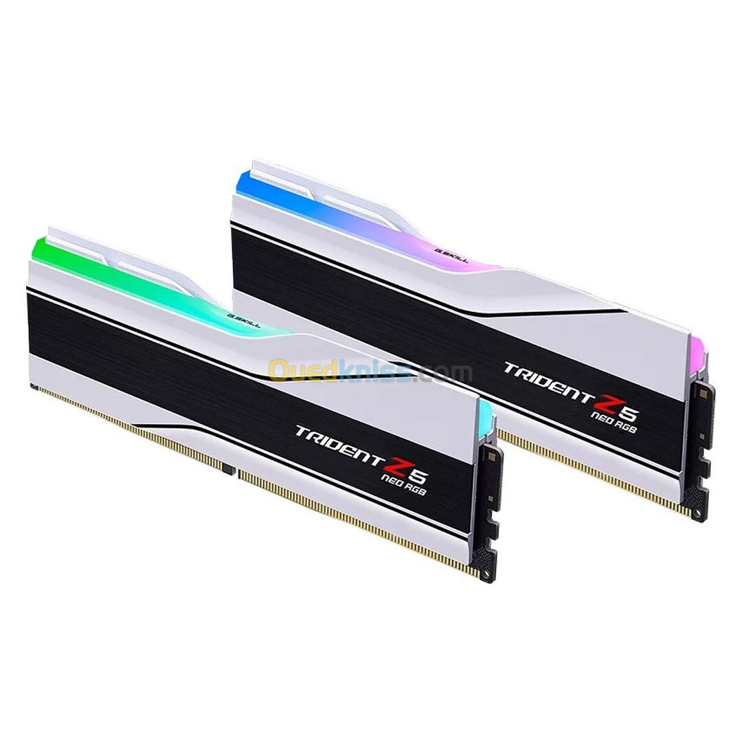 G Skill Trident Z5 RGB 64 Go (2 X 32 Go) DDR5 6000 MHz CL30 Noir / Blanc AMD expo