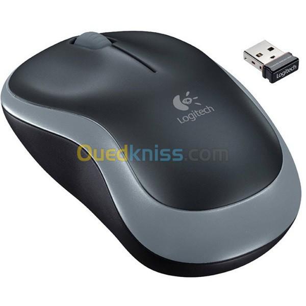 SOURIS LOGITECH SANS FIL M185 GRIS-RED-BLUE