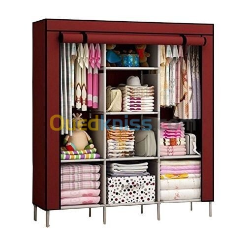 Armoire De Rangement - Penderie - 130 x 45 x 175 - Bordeaux