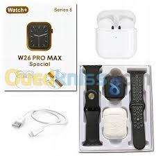 Smart watch w26 pro max+ écouteur bluetooth 