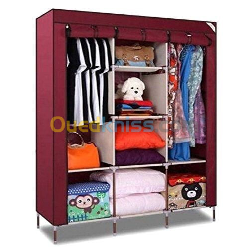 Armoire De Rangement - Penderie - 130 x 45 x 175 - Bordeaux