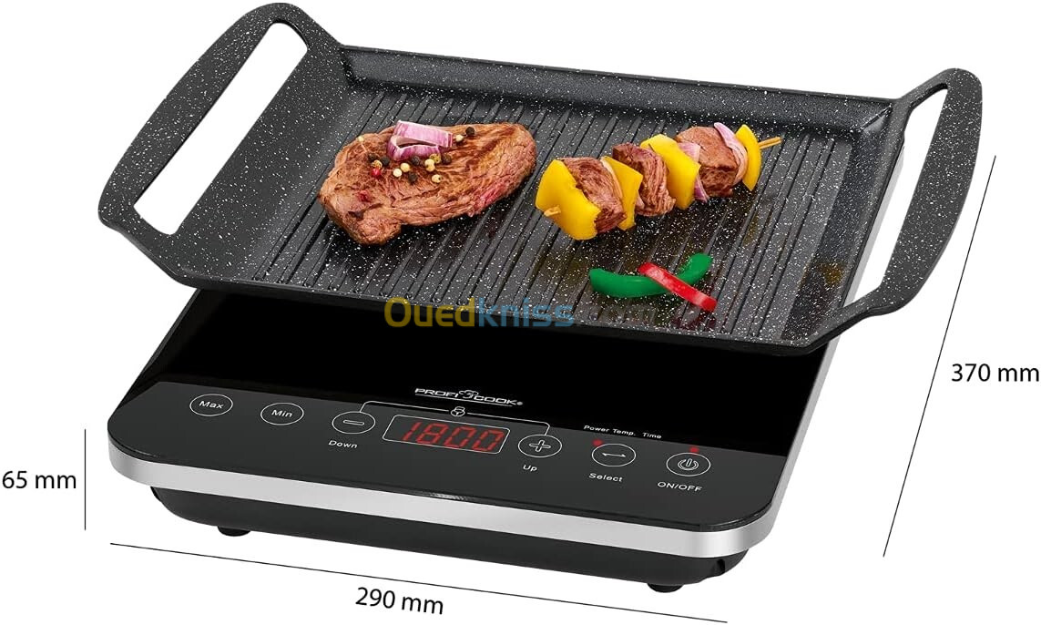 Plaque Chauffante De Cuisson A Induction Avec Plaque Pour Grillades 2000 Watts Couleur Noir