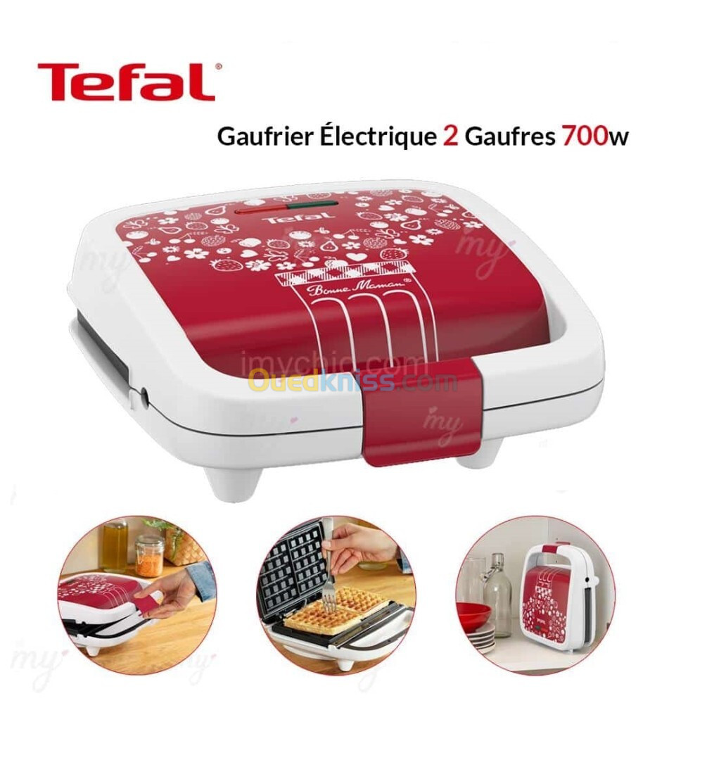 Machine A Gaufres Electrique 2 Gaufres 700w TEFAL