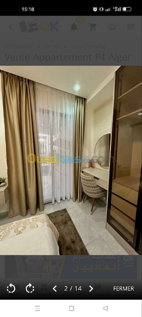 Vente Appartement F4 Alger Bordj el kiffan