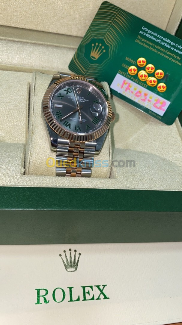 ROLEX DATEJUST 41MM STEEL & ROSE GOLD / WIMBLEDON  - BOX&PAPERS 2022 