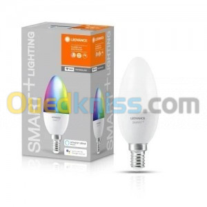 LEDVANCE Lampe LED intelligente avec technologie WiFi, douille E27,  dimmable, couleur de la lumière variable (2700-6500K), couleurs RVB  modifiables