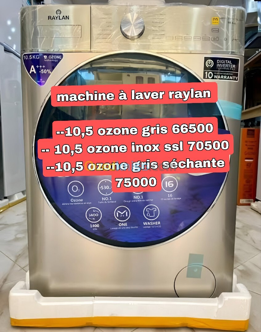 Promo machine à laver raylan 10,5kg 