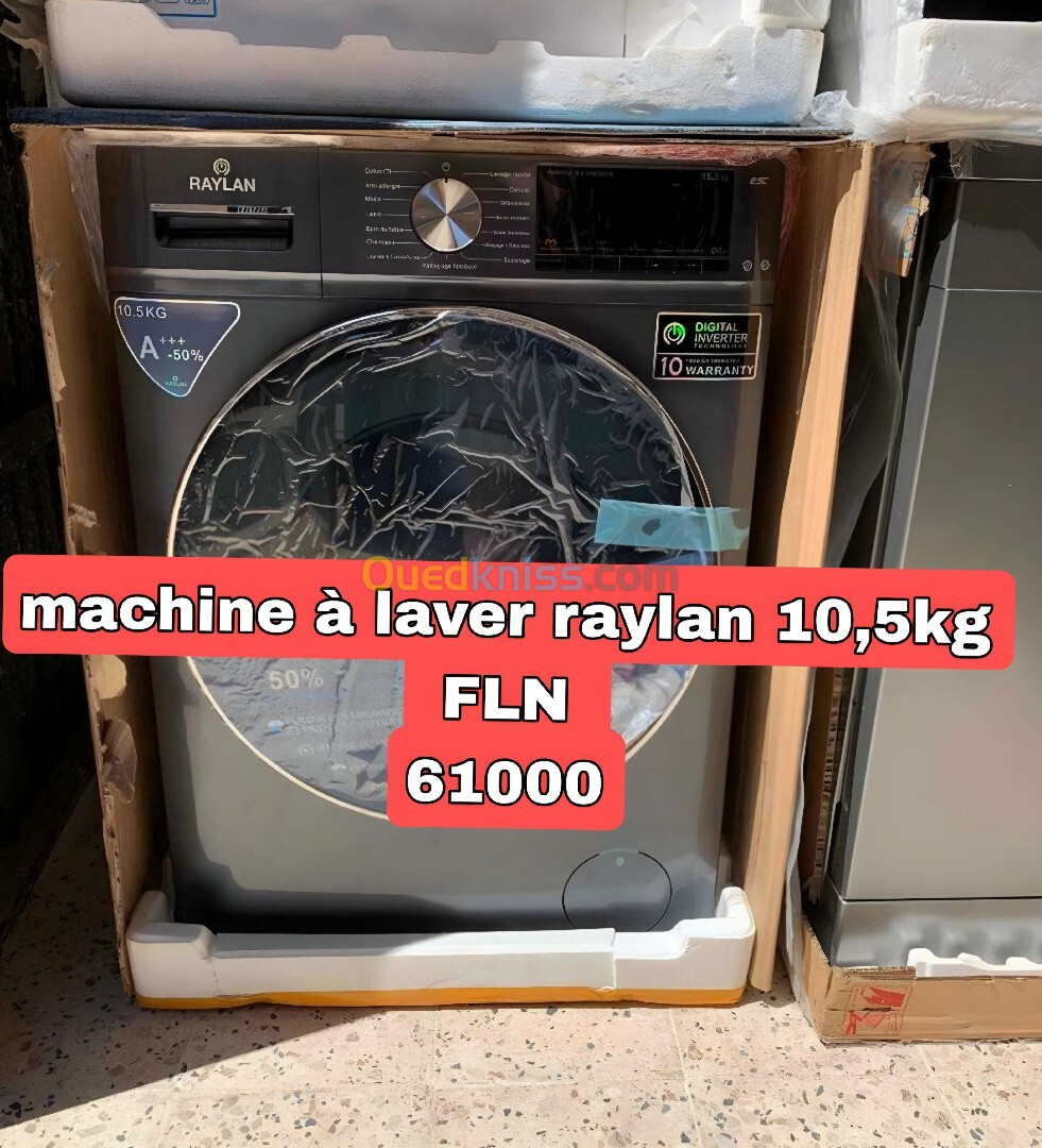 Promo machine à laver raylan 10,5kg 