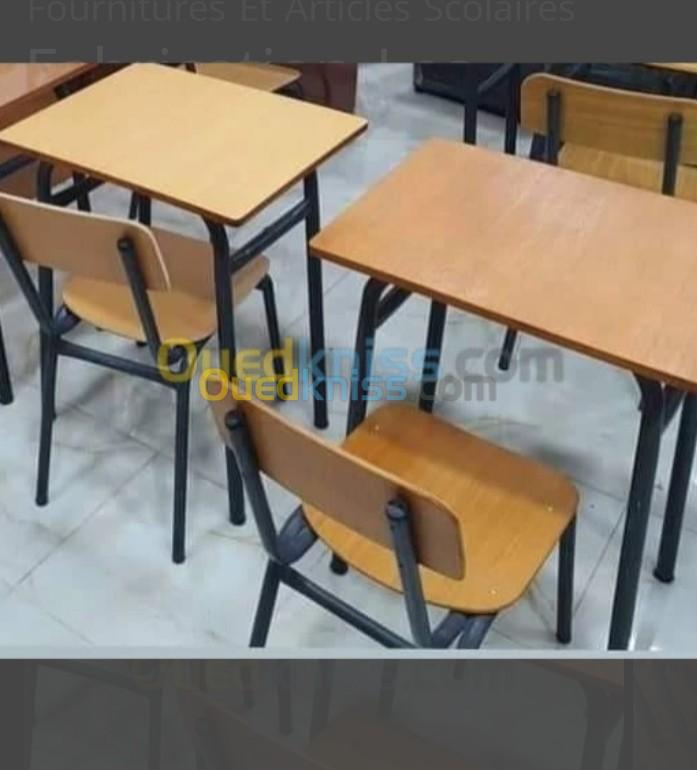 Tables et chaises scolaires 