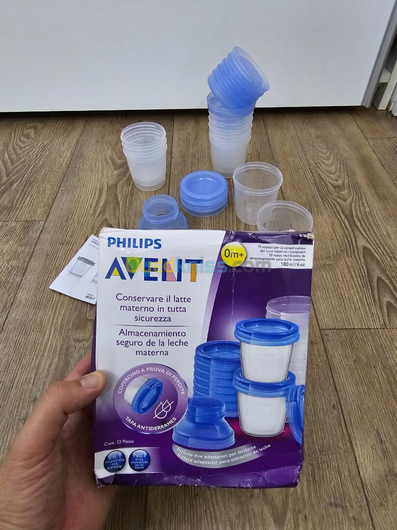 Pots de conservation de lait maternel Avent 