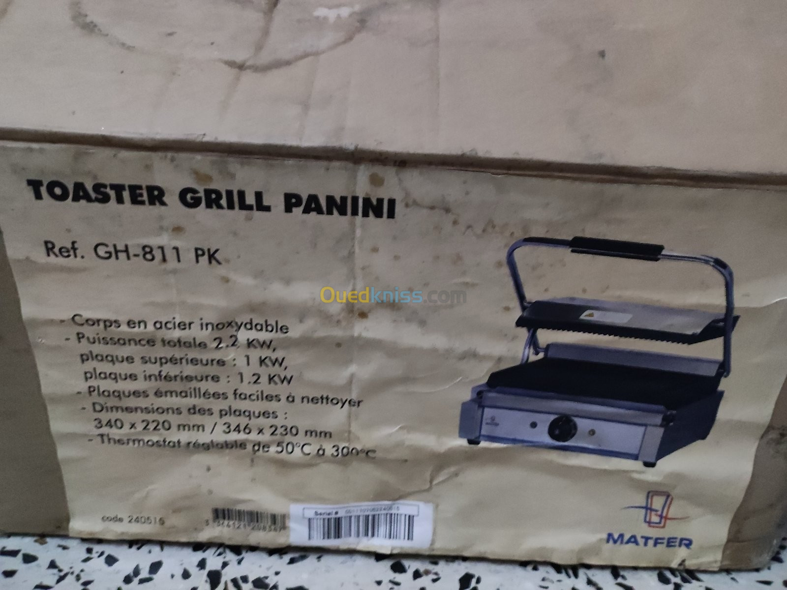 Je vends toaster Grill panini MAFTER 