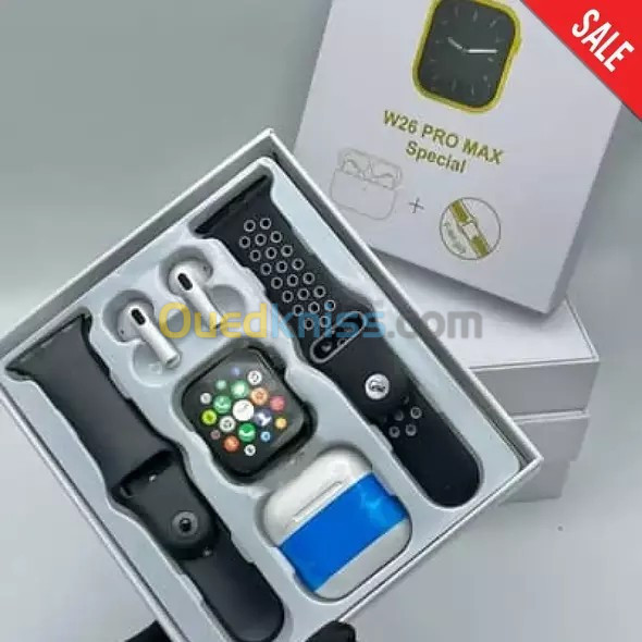 Smart Watch W26 noir et bleu