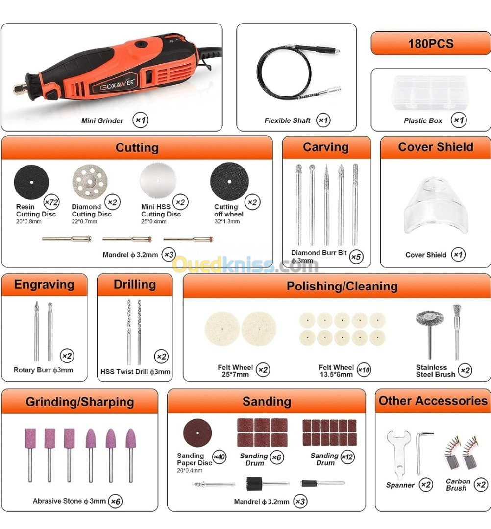 Outil Rotatif Multifonction GOXAWEE  viceuse-deviseuse