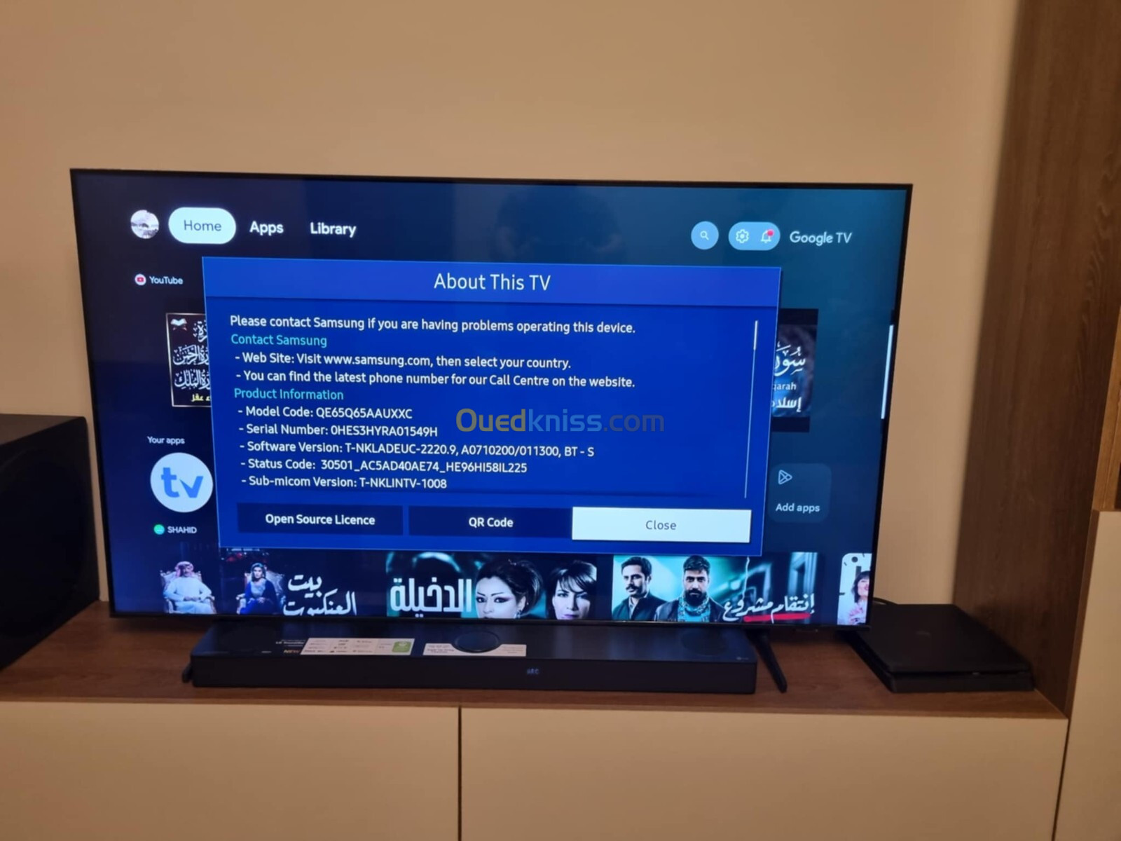 SAMSUNG QLED QE65Q65 etat 10/10