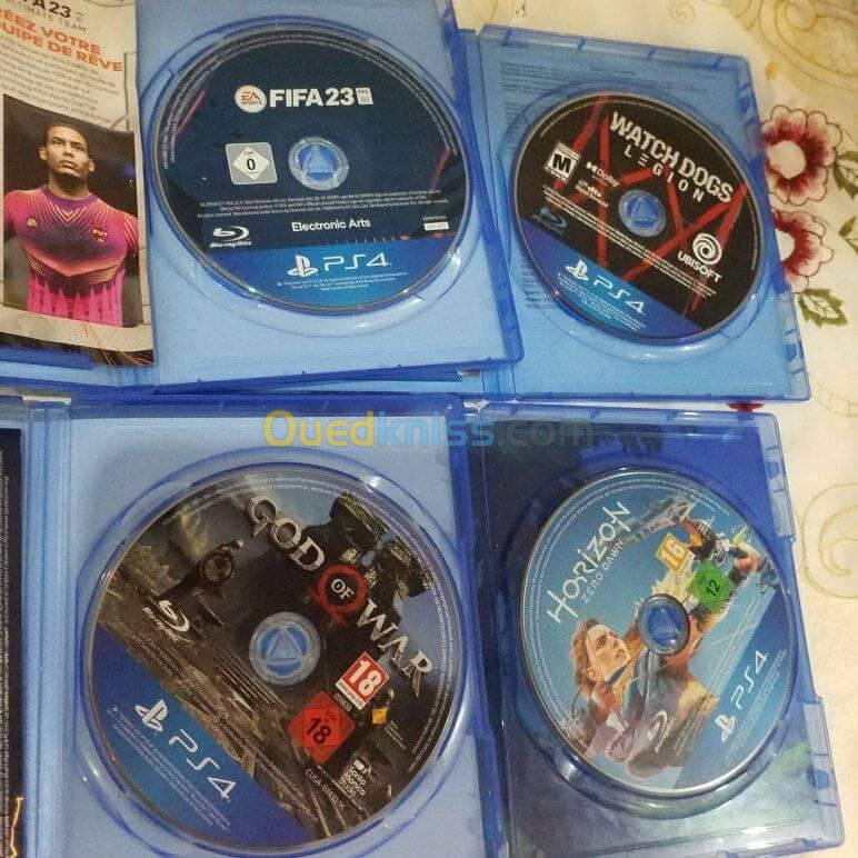 CD PS4 FIFA 23+ GOD OF WAR +WATCH DOGS LEGION+HORIZON