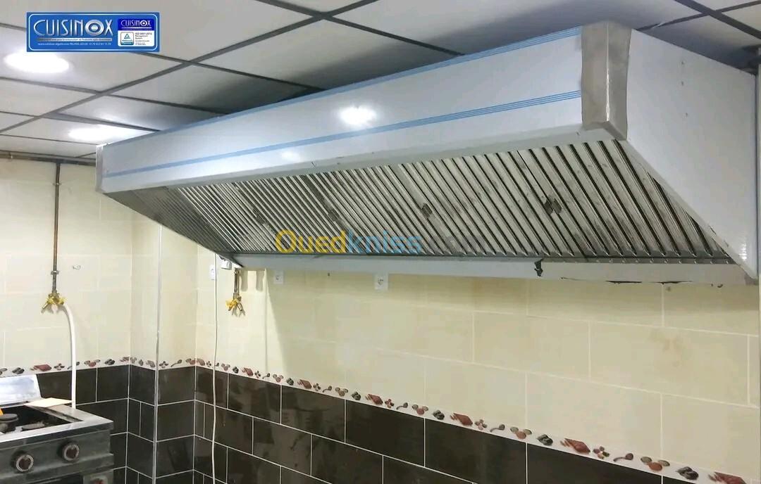 HOTTE D'EXTRACATION PROFESSIONEL POUR LES GRANDES CUISINE (murale ou centrale ) SUR MESURE 