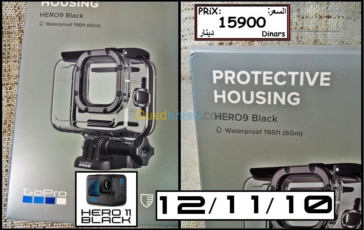 GoPro 12 11 10 9 BLACK caisson plongée sous marine GoPro 60 mètres ORIGINALE 