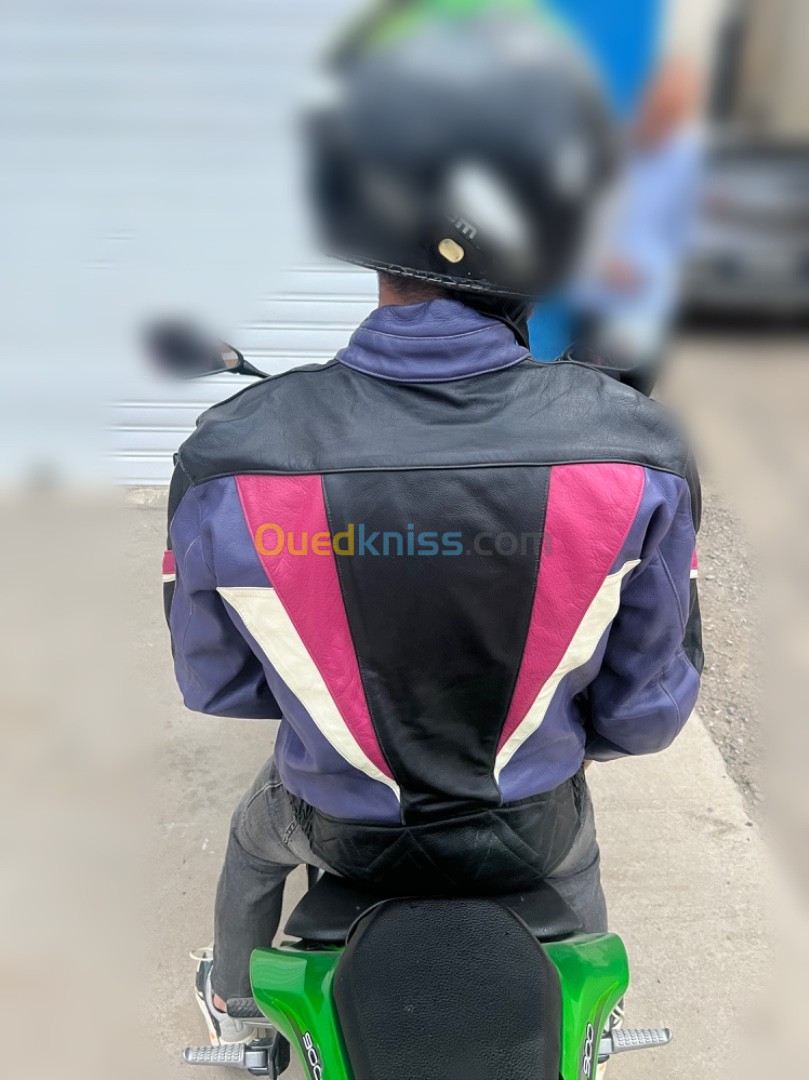 Veste cuir véritable harro pour moto 