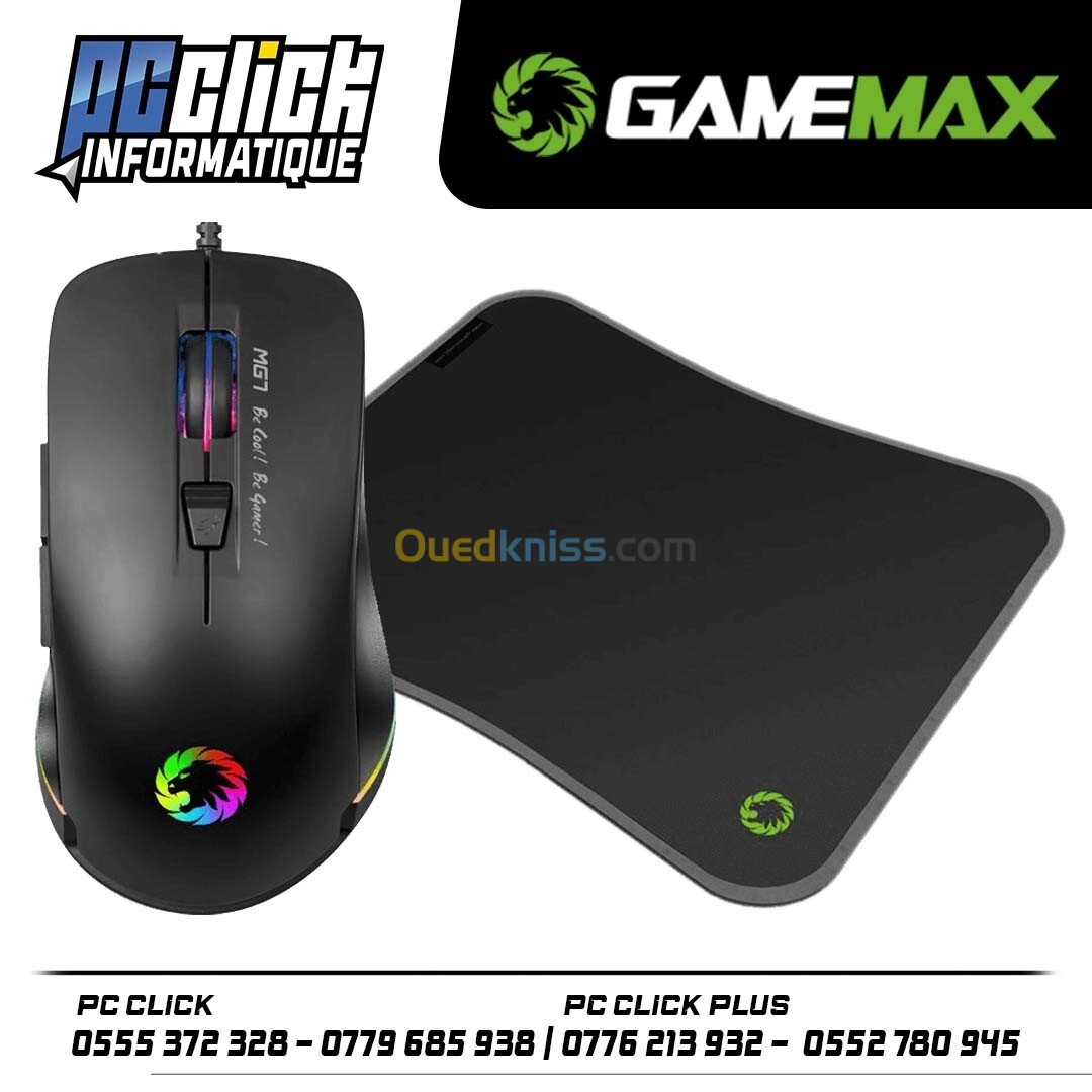 Gaming COMBO Mouse Gamemax MG7 + Mouse pad RGB