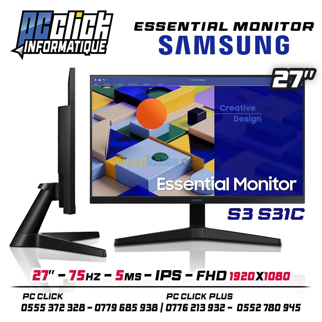 ECRAN SAMSUNG 27" Essential Monitor S3 S31C