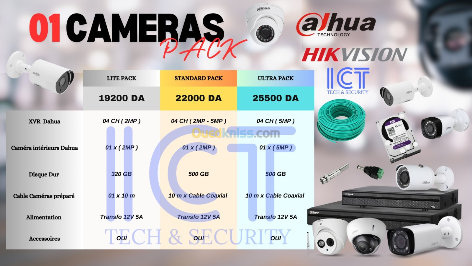 Pack Caméra surveillance 01 pièce