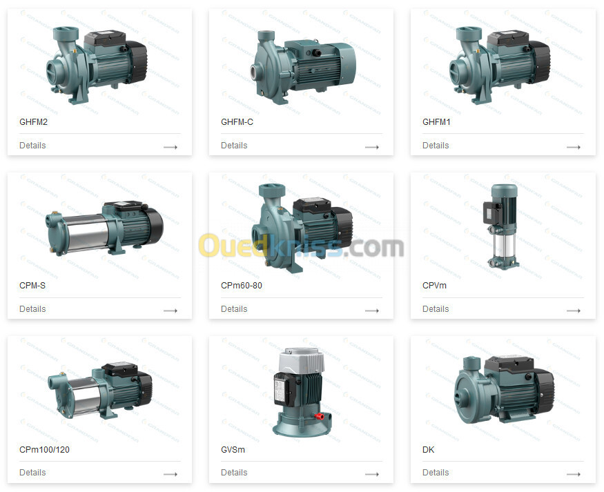 Pompes de surface Centrifuges | Marque: GRANDFAR