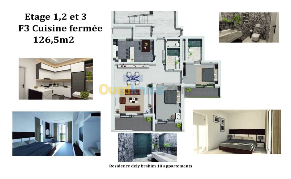 Vente Appartement F4 Alger Dely brahim