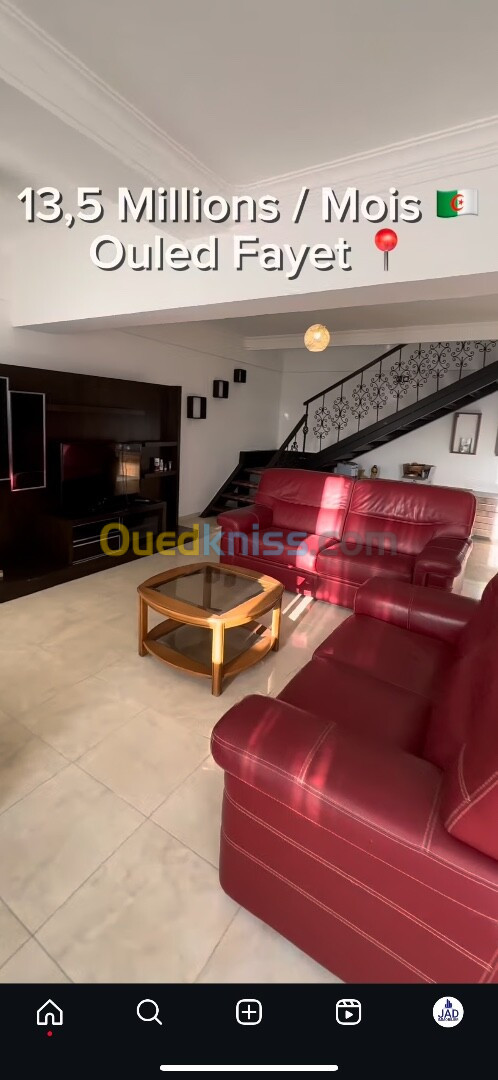 Location Appartement F4 Alger Ouled fayet