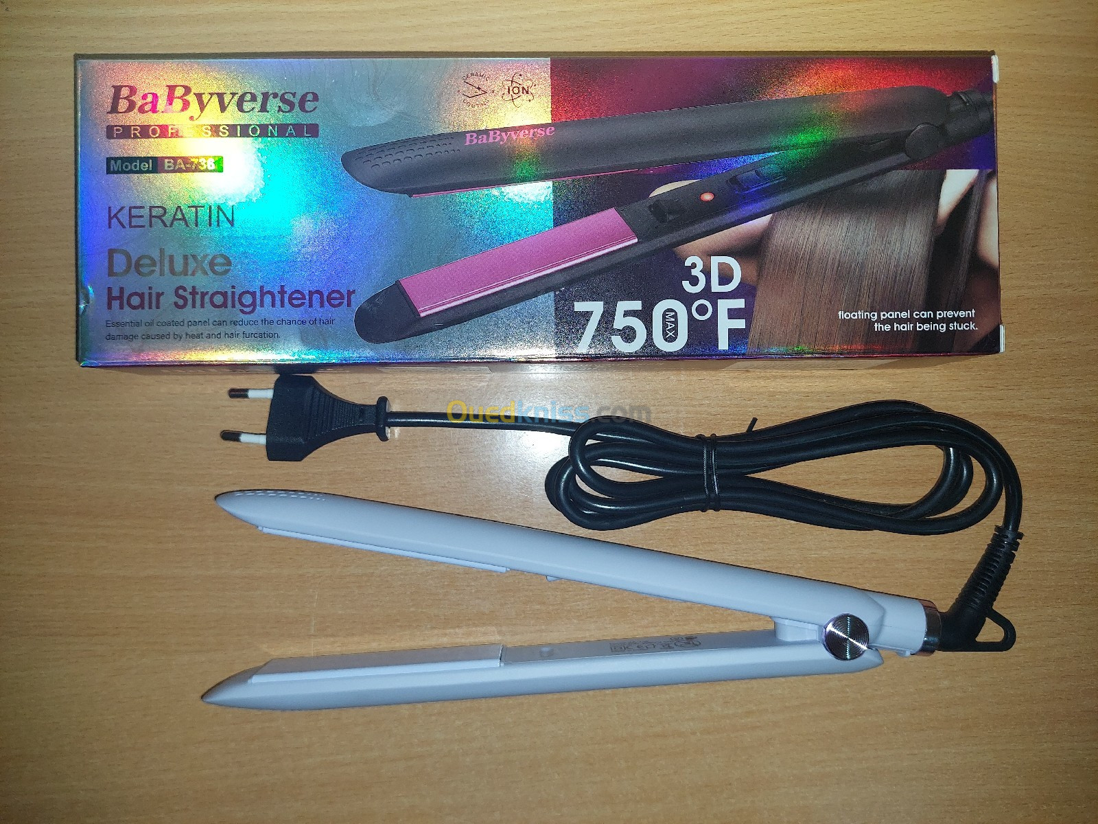 ما تراطيش مكواة شعر (بلاك)  babyverse hair straightener