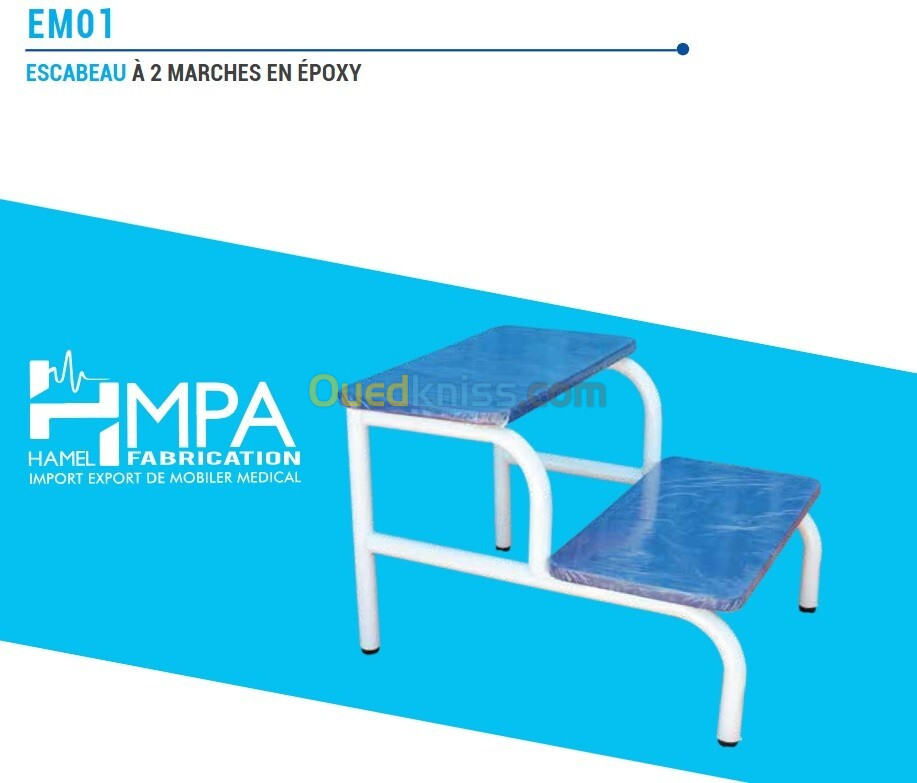 Escabeau à 2 marches en époxy EM01