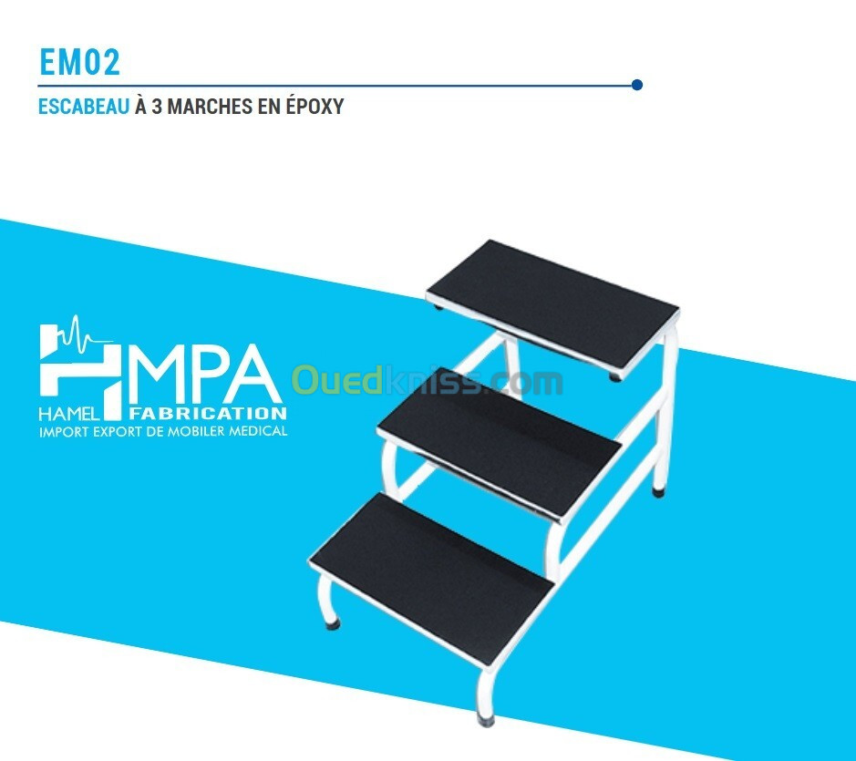 Escabeau à 3 marches en époxy