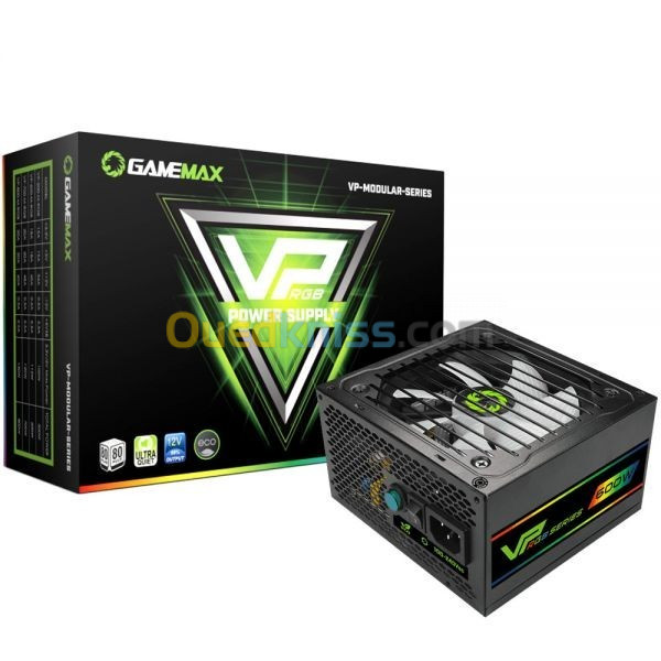 SEMI-MODULAIRE 600W 80+BRONZE RGB GAMEMAX VP-600