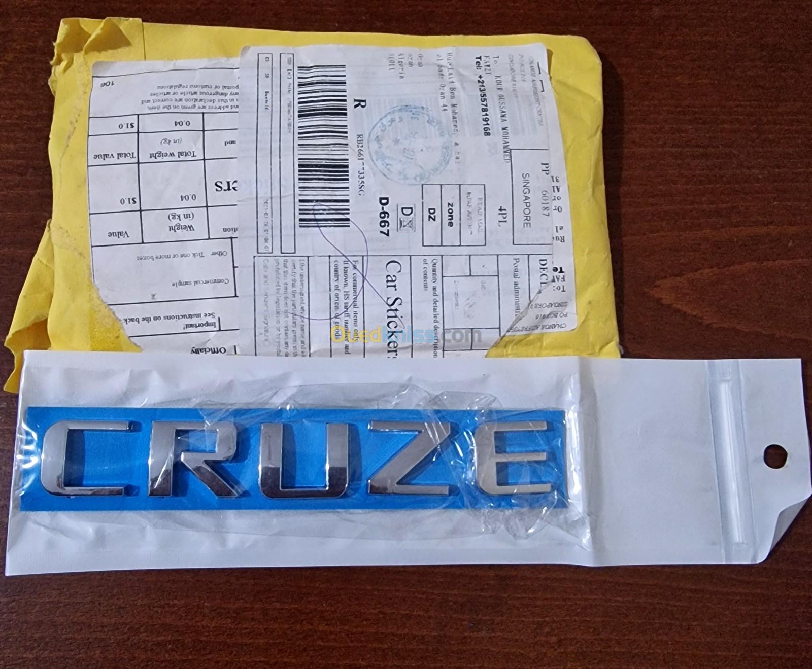 Lettre pour la malle chevrolet cruze