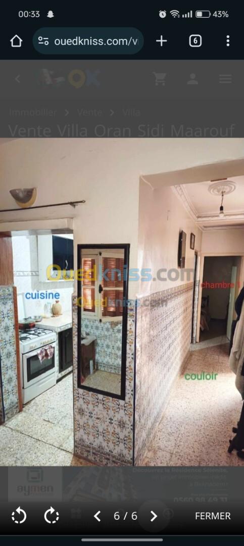 Location Appartement F3 Oran Sidi maarouf