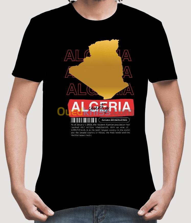 T-shirt 100% cotton, pour les amoureux de l'Algérie 