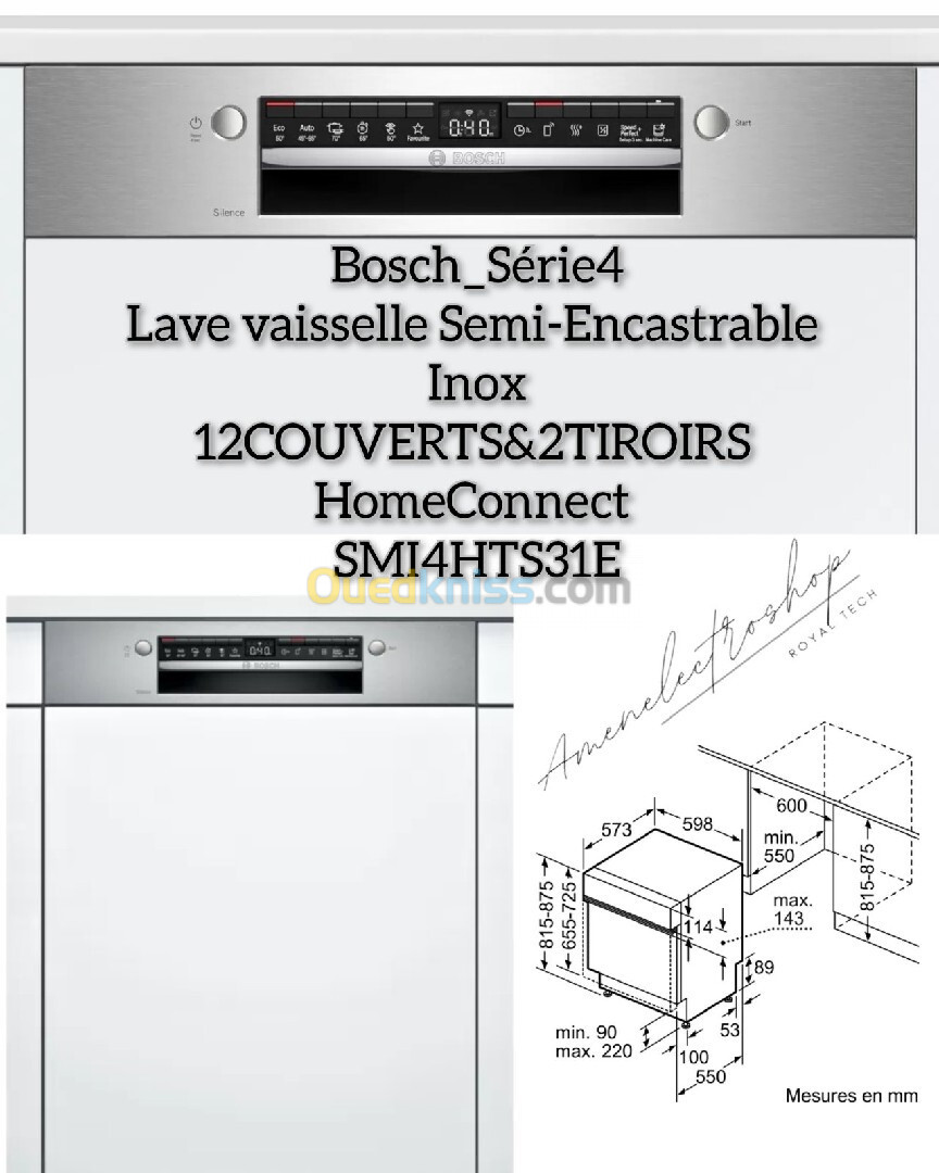 Lave vaisselle Encastrable & Semi-Enc/ Bosch & Siemens & Whirpool 