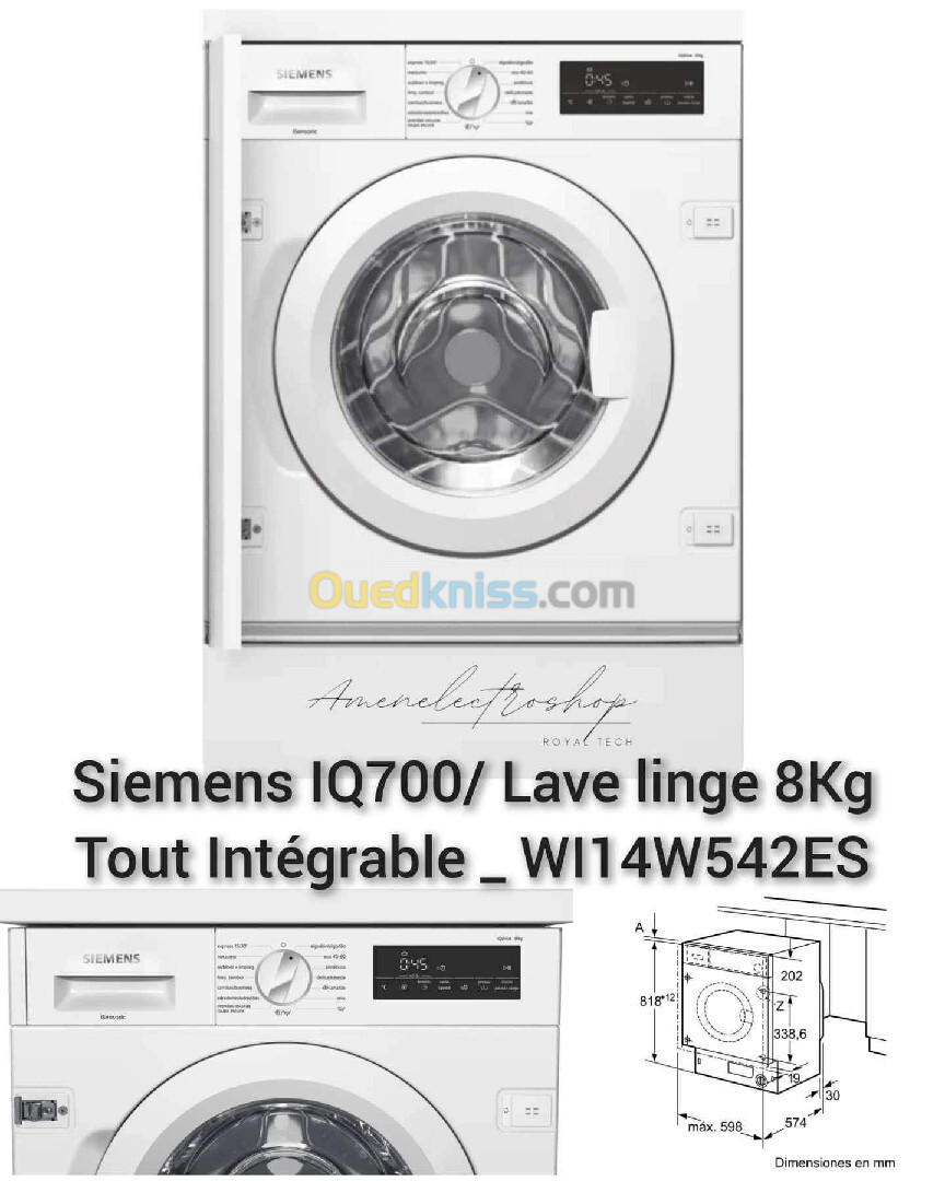 Lave linge Encastrable/ Bosch & Siemens & Whirpool 