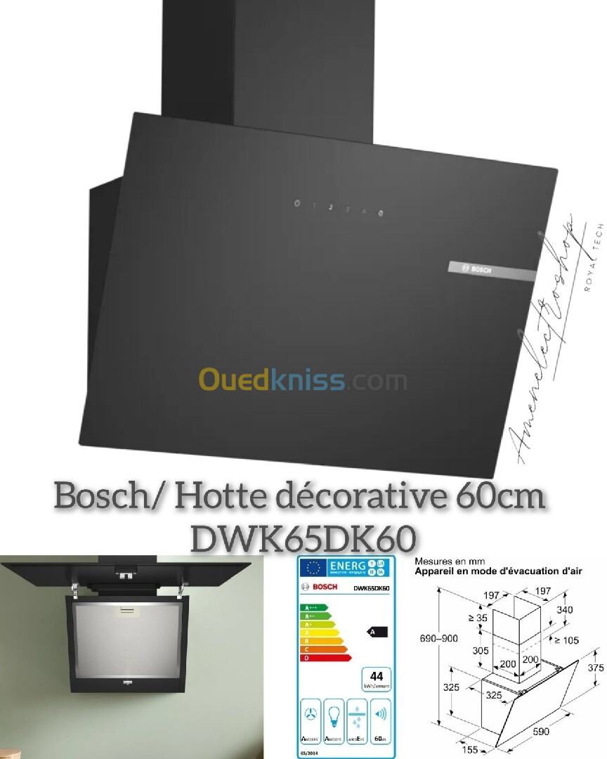 Hottes Murales 60cm/ Bosch & Siemens & HotPoint