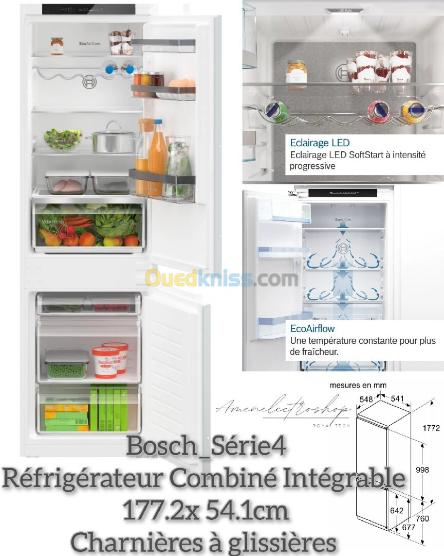 Réfrigérateur&Congélateur Encastrable/ Bosch & Siemens & Candy & Whirpool 