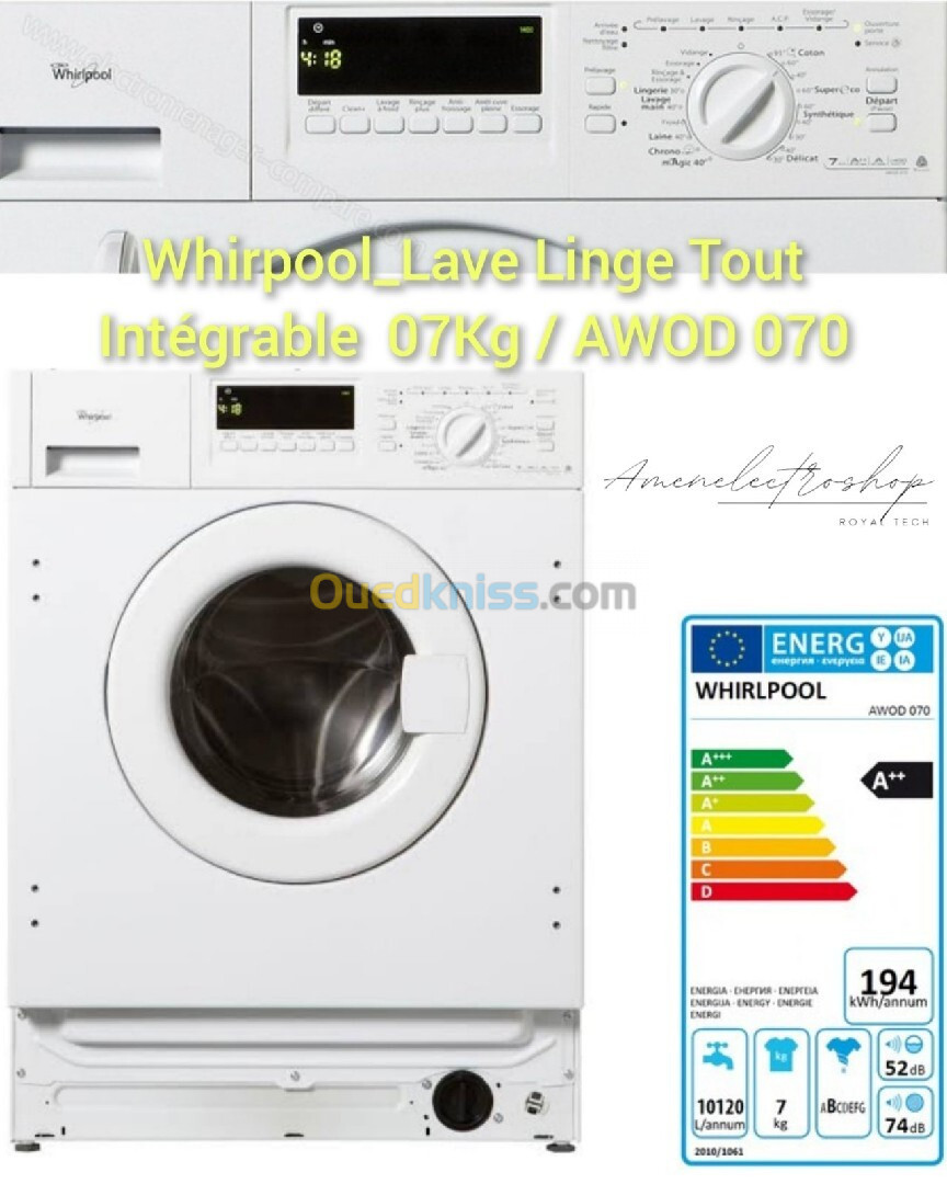 Lave linge Encastrable/ Bosch & Siemens & Whirpool 