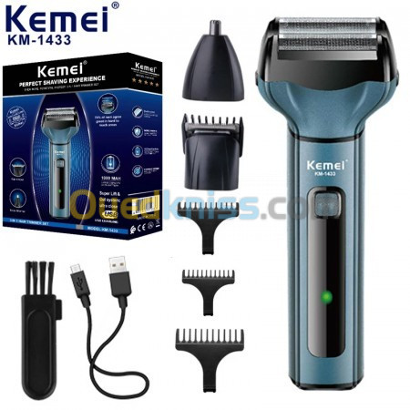 Kemei Tondeuse À Cheveux & Barbe Rechargeable -Km 1434- bleu